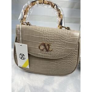 CXL By Christian Lacroix Cote Top Handle Croci Crossbody Bag Purse NWT Cream